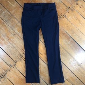 Express blue/black ultra stretch columnist pants